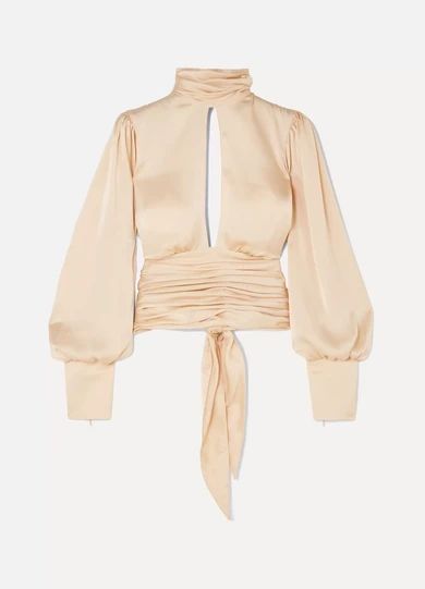 Night Out ruched satin blouse | NET-A-PORTER (UK & EU)