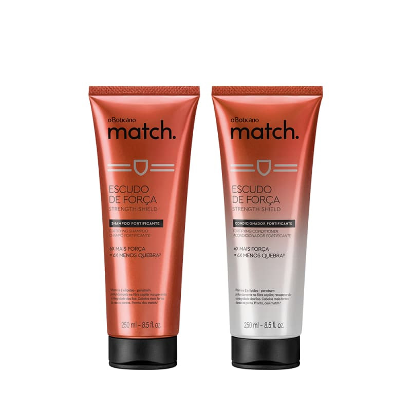 Combo Match Força: Shampoo, 250 ml + Condicionador, 250 ml | oBoticario (BR)