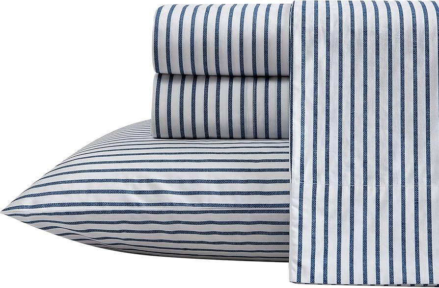Amazon.com: Nautica - Twin Sheet Set, Crisp & Tailored Cooling Sheets with a Smooth Cotton Percal... | Amazon (US)