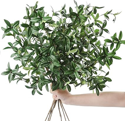 Miracliy 6pcs Artificial Eucalyptus Leaves Stems Faux Greenery Branches for Vase Home Wedding Dec... | Amazon (US)