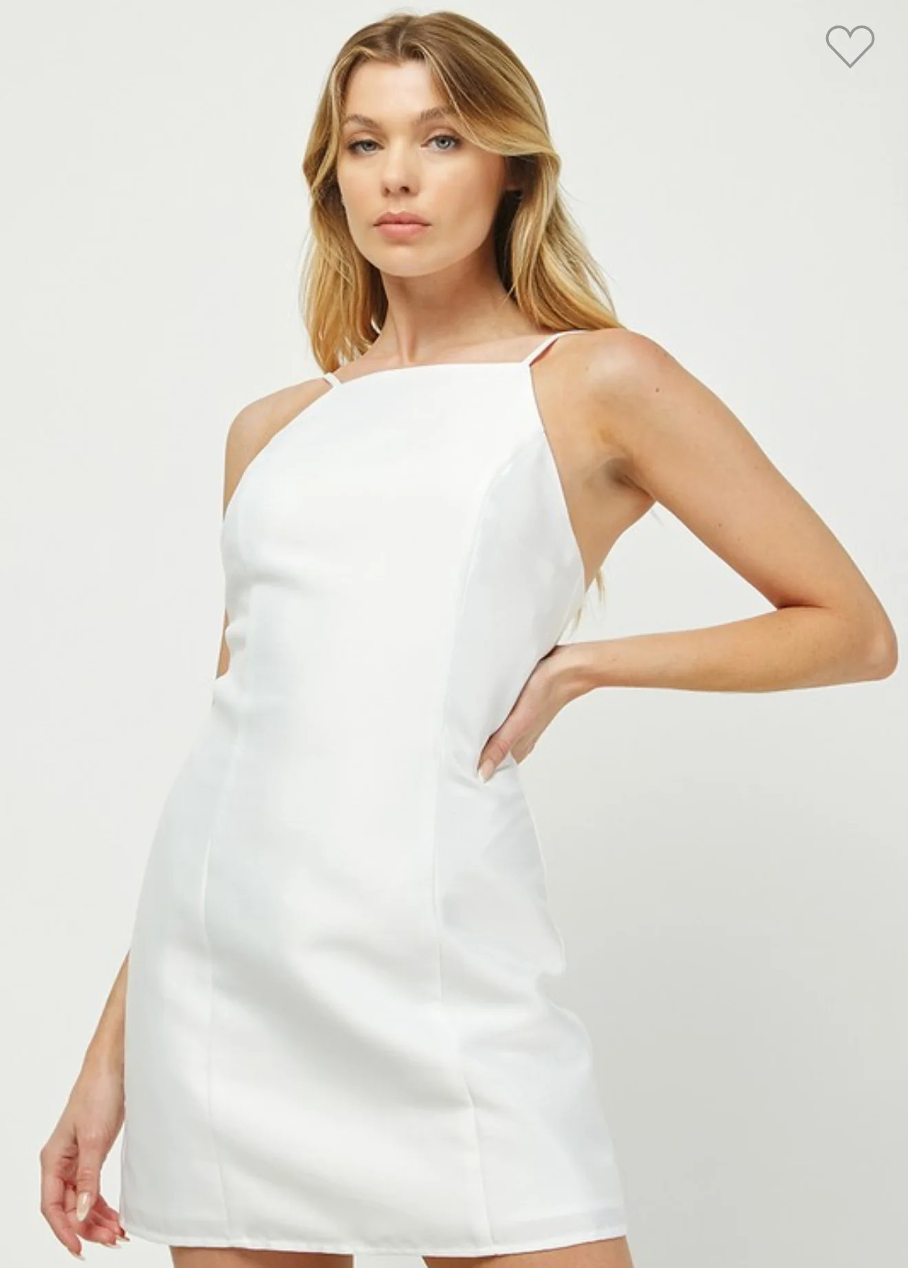 Classic Satin Mini Dress Small / Pink | Shop Christine's Boutique 