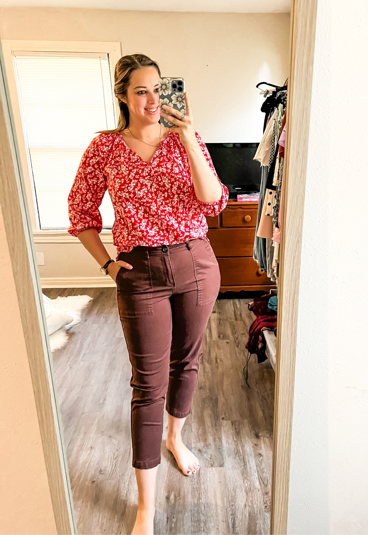 Tuesday 6.22.23 ootd - loft floral tie neck blouse (size medium, linking similar) and brown target universal thread pants (size 10)

Midsize, midsize outfit, size 10, size 10 outfit, ootd, outfit inspo, work outfit, affordable outfit, floral top, casual outfit, effortless look

#LTKunder50 #LTKworkwear #LTKFind