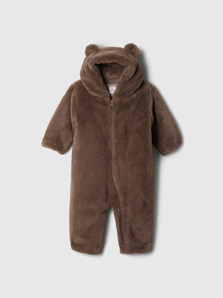 Baby Faux Fur Bear One-Piece | Gap (US)