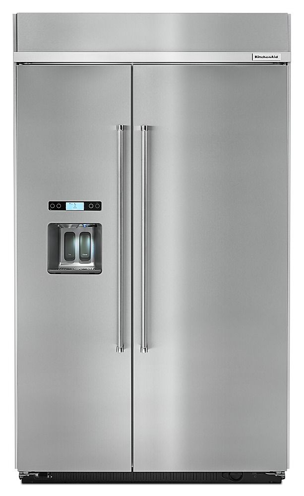 KitchenAid 29.5 Cu. Ft. Side-by-Side Built-In Refrigerator Stainless steel KBSD608ESS - Best Buy | Best Buy U.S.
