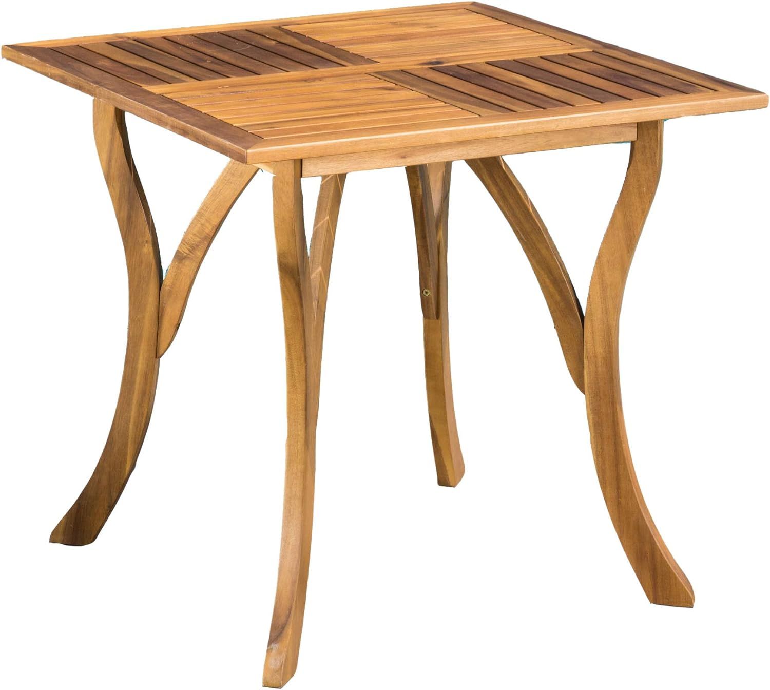 Christopher Knight Home Hermosa Acacia Wood Square Table, Teak Finish | Amazon (US)