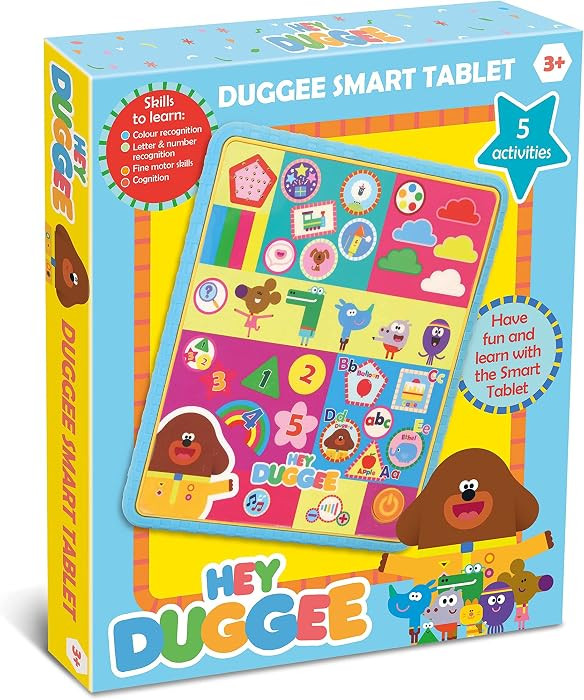 Hey Duggee Toys HD21 Hey Duggee Smart Tablet Toy for Kids-Helps Child Development, Learning, Problem Solving, Phonics, Sequences, Colours, Shapes and Number Recognition, 3+ Years, Khaki | Aesthetic Interactive Touch Screen Alphabet Numbers Games Board for Toddler, Preschool Nursery. Educational Gifts | Amazon (UK)