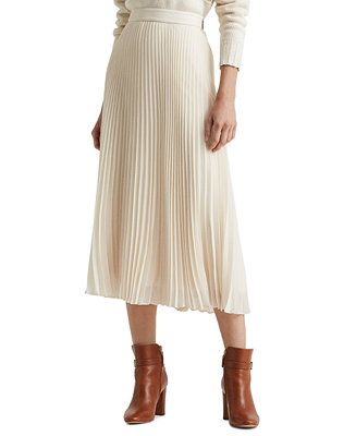 Lauren Ralph Lauren Pleated Chiffon Skirt & Reviews - Skirts - Women - Macy's | Macys (US)