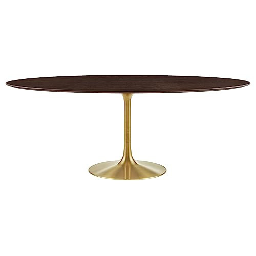 Modway Lippa Dining Table, 78", Gold Cherry Walnut | Amazon (US)