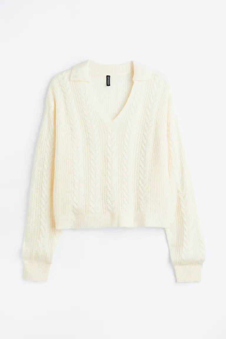 H&M+ Collared Cable-knit Sweater | H&M (US + CA)