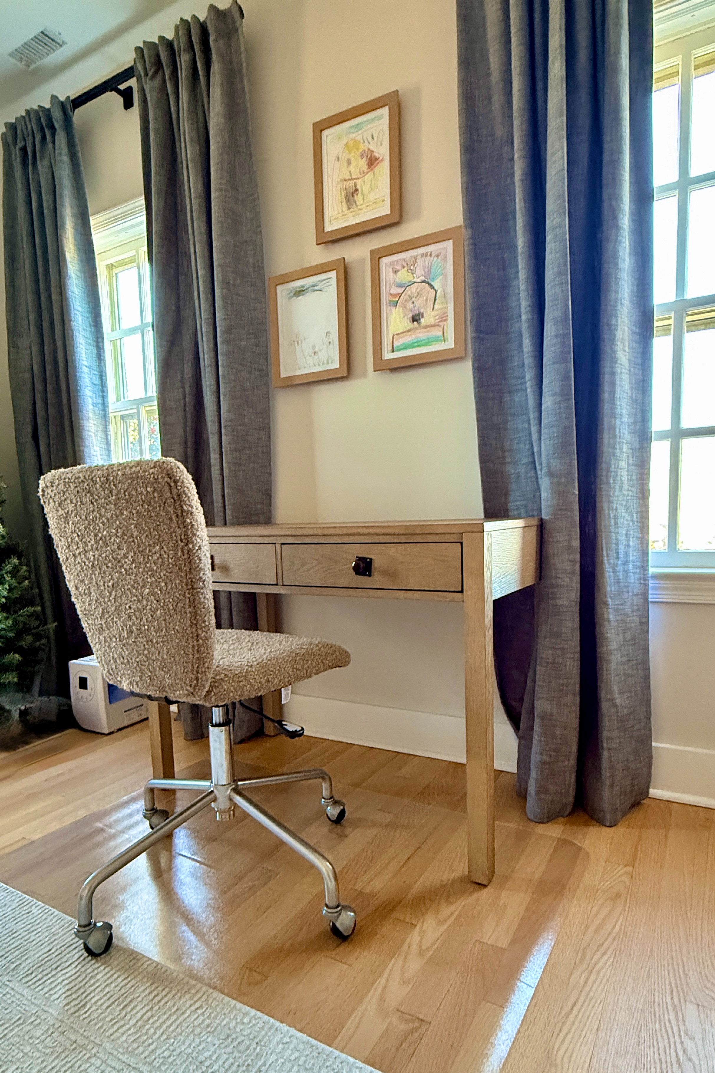 ✨ Everyday Functional ✨
Hardwood floors deserve love AND protection — and this clear chair mat does both beautifully 🪩✨ No more scratches or marks from office chairs, plus it keeps the space feeling open and clean. My size is Size: 30" X 48" Rectangle 

 #LTKmomlife #LTKHome #LTKKids