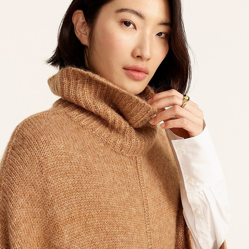 Relaxed turtleneck poncho | J.Crew US