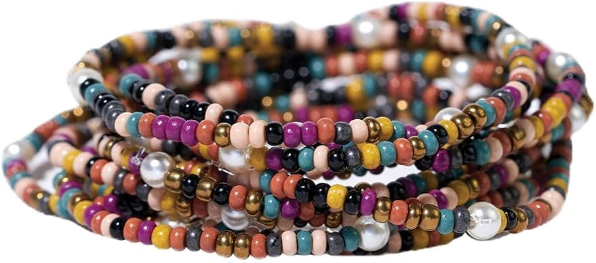 INK + ALLOY 10-Strand Stacking Beaded Bracelets for Women \u2013 Mixed Patterns Bracelet Stack - ... | Amazon (US)