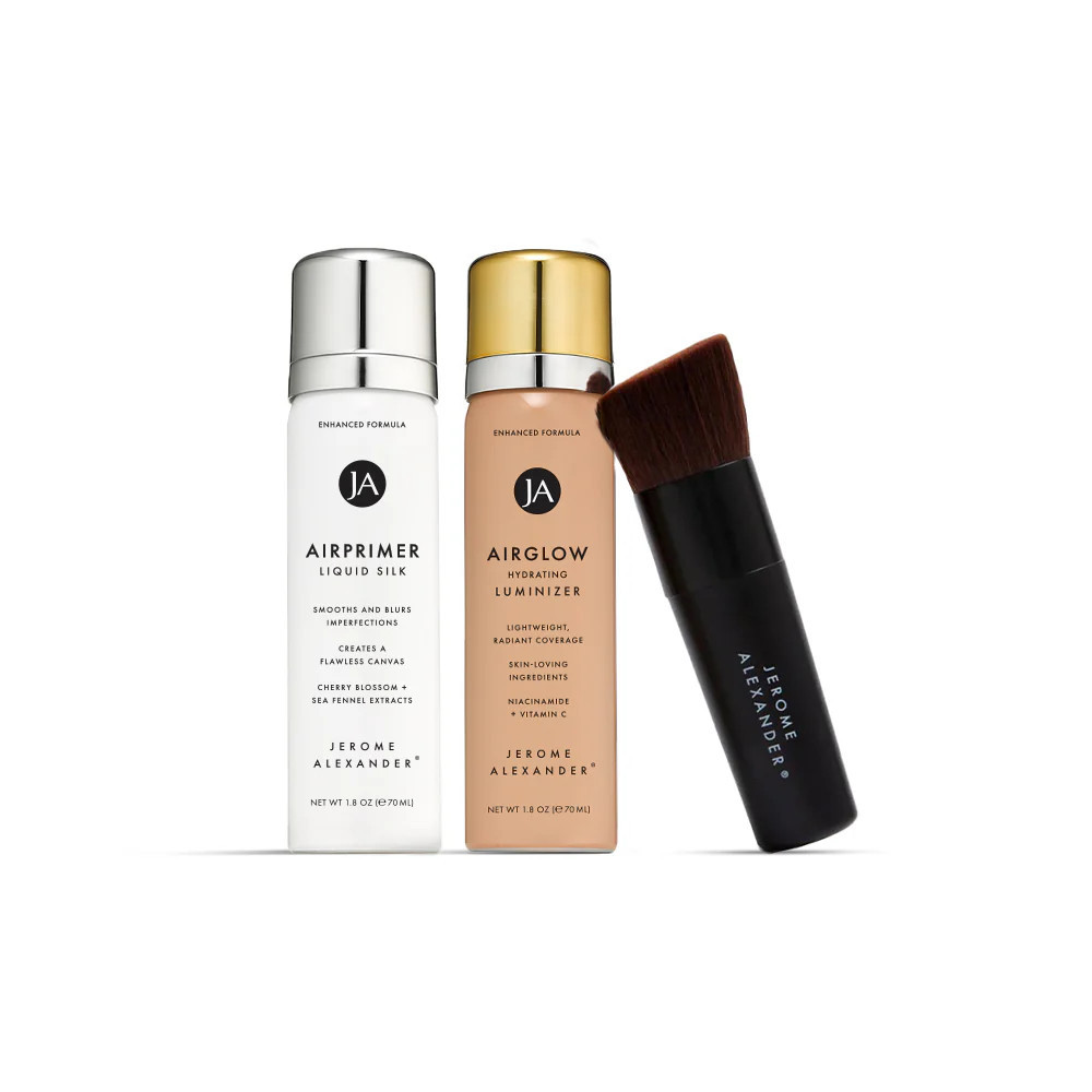 AirGlow Hydrating Illuminator 3-Piece Set Champagne | Jerome Alexander Cosmetics