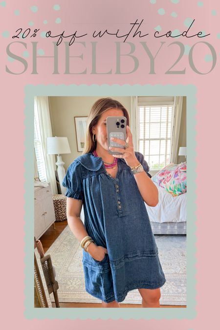 Get 20% off full priced fashion pieces from Anthropologie with code SHELBY20 👏🏼 (order must be $100+) // this denim dress is so good, fabric is so soft & it’s not maternity but it’s pregnancy friendly 

#LTKStyleTip #LTKSeasonal #LTKBump