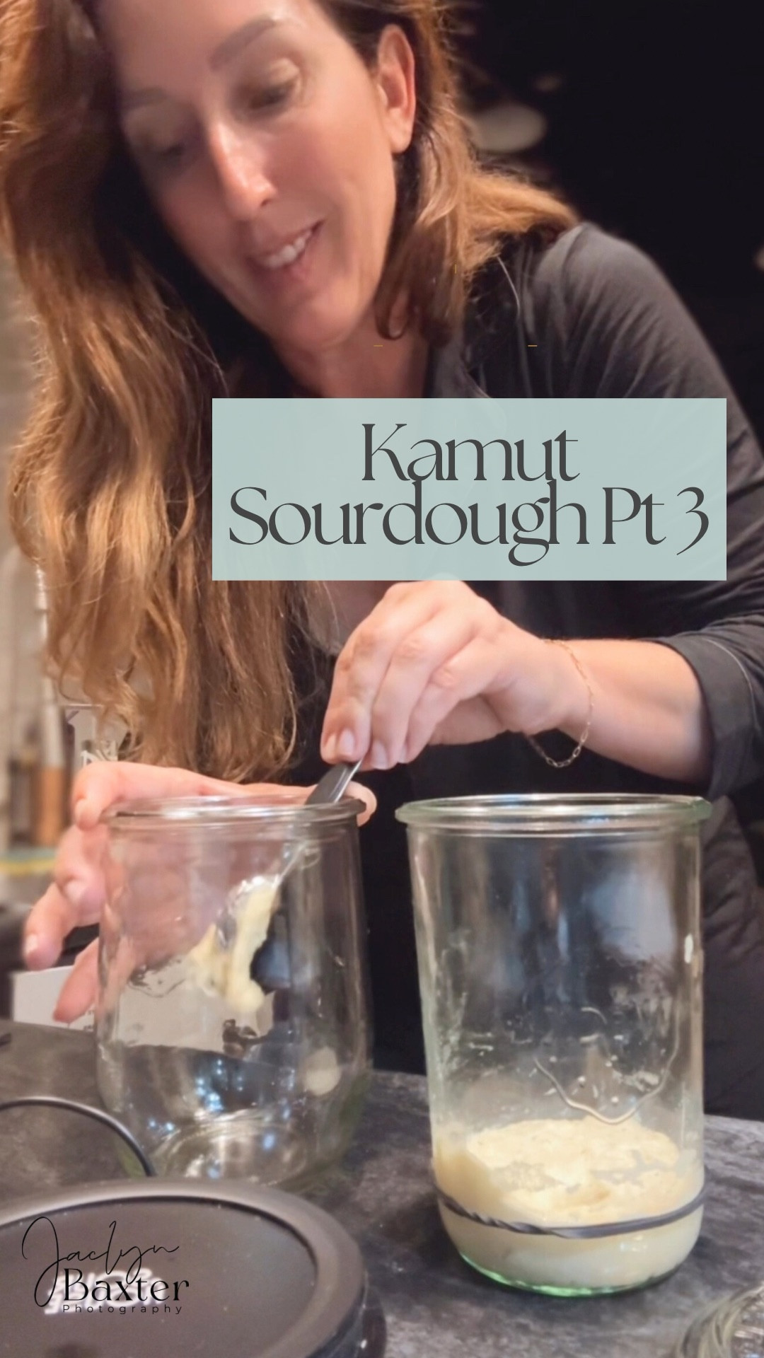 Day 3- she rose a little bit, we have bubbles as a sign of fermentation, so the kamut sourdough journey is officially popping off! Thanks to Sourhouse and higher quality flour this time around I can tell she’s off to a much stronger start than my intro to sourdough a couple years ago🎉
Now we just repeat this ever day until she doubles in size on her own!

#LTKOver40 #LTKFamily #LTKHome