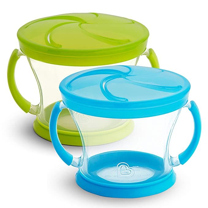 Munchkin Snack Catcher, 2 Pack, Blue/Green | Amazon (US)