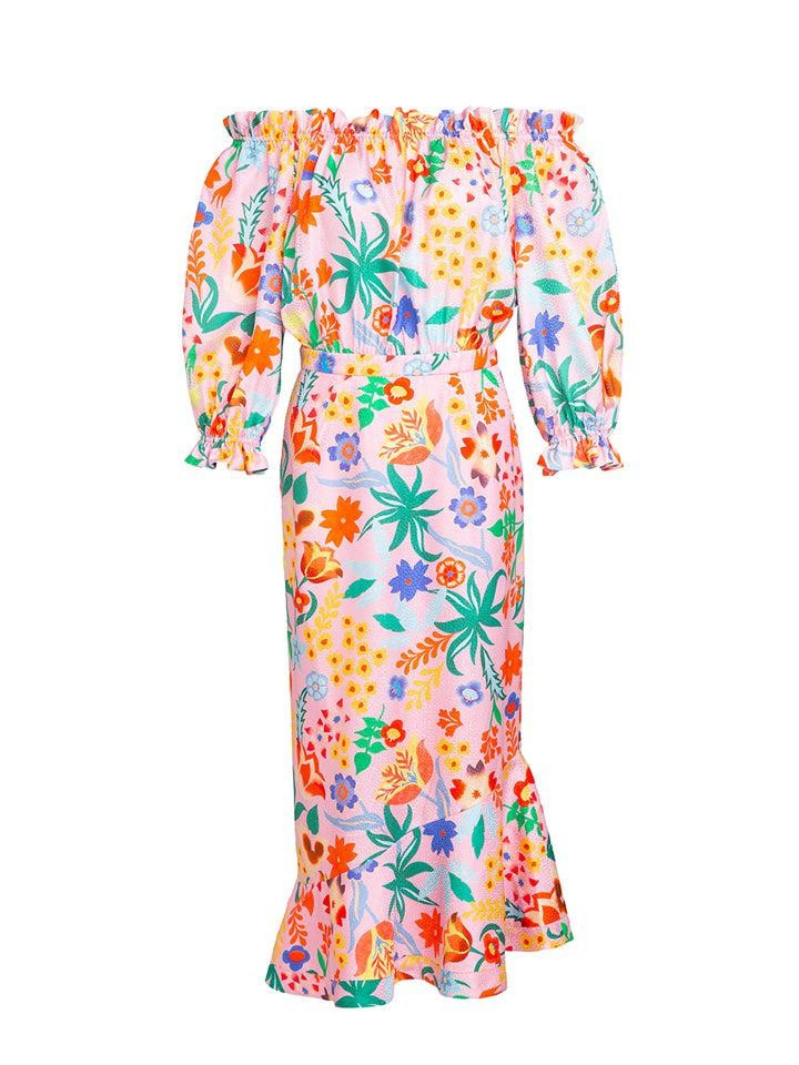 Grace Dress in Paradise Papercut print | THE YES