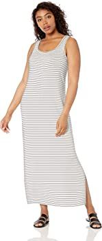 Daily Ritual Women's Supersoft Terry Scoopneck Racerback Maxi Dress | Amazon (US)