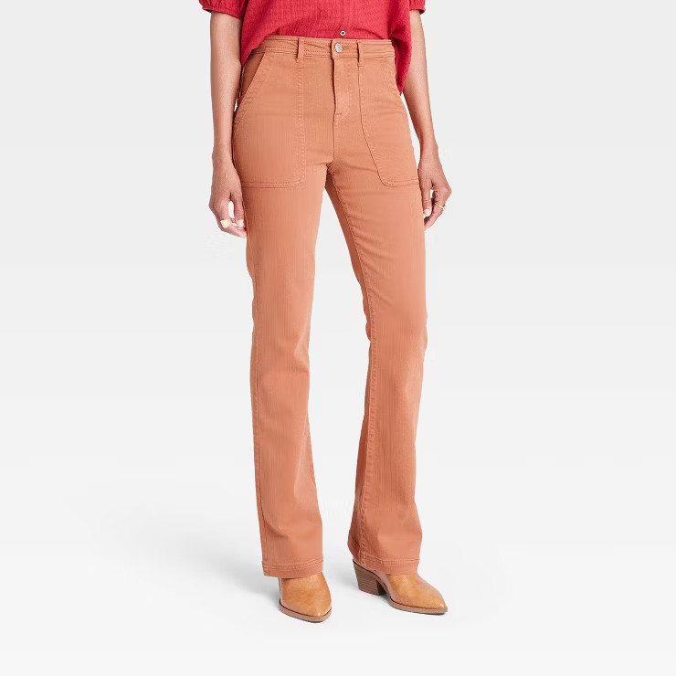 Women's High-Rise Anywhere Flare Jeans - Knox Rose™ Brown 14 | Target