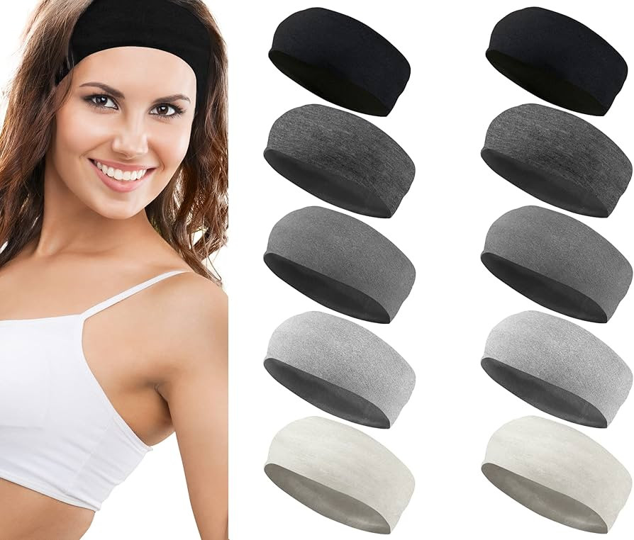 Styla Hair 10 Pack Stretch Fashion Headbands Non-Slip Head Wraps Great for Sports, Yoga, Pilates,... | Amazon (US)