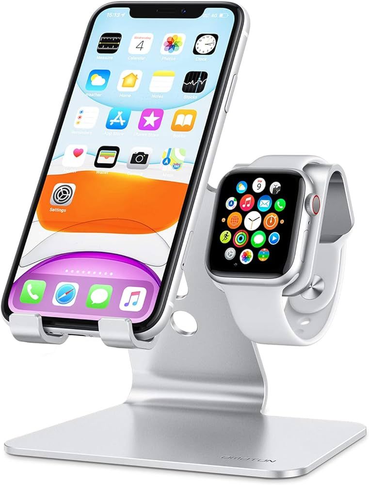 OMOTON Stand for Apple Watch - 2 in 1 Universal Desktop Stand Holder for iPhone 14 13 12 11 All S... | Amazon (US)