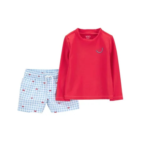 Carter's Child of Mine Toddler Boy Rash Guard Swimsuit Set, 2-Piece, Sizes 12M-5T | Walmart (US)