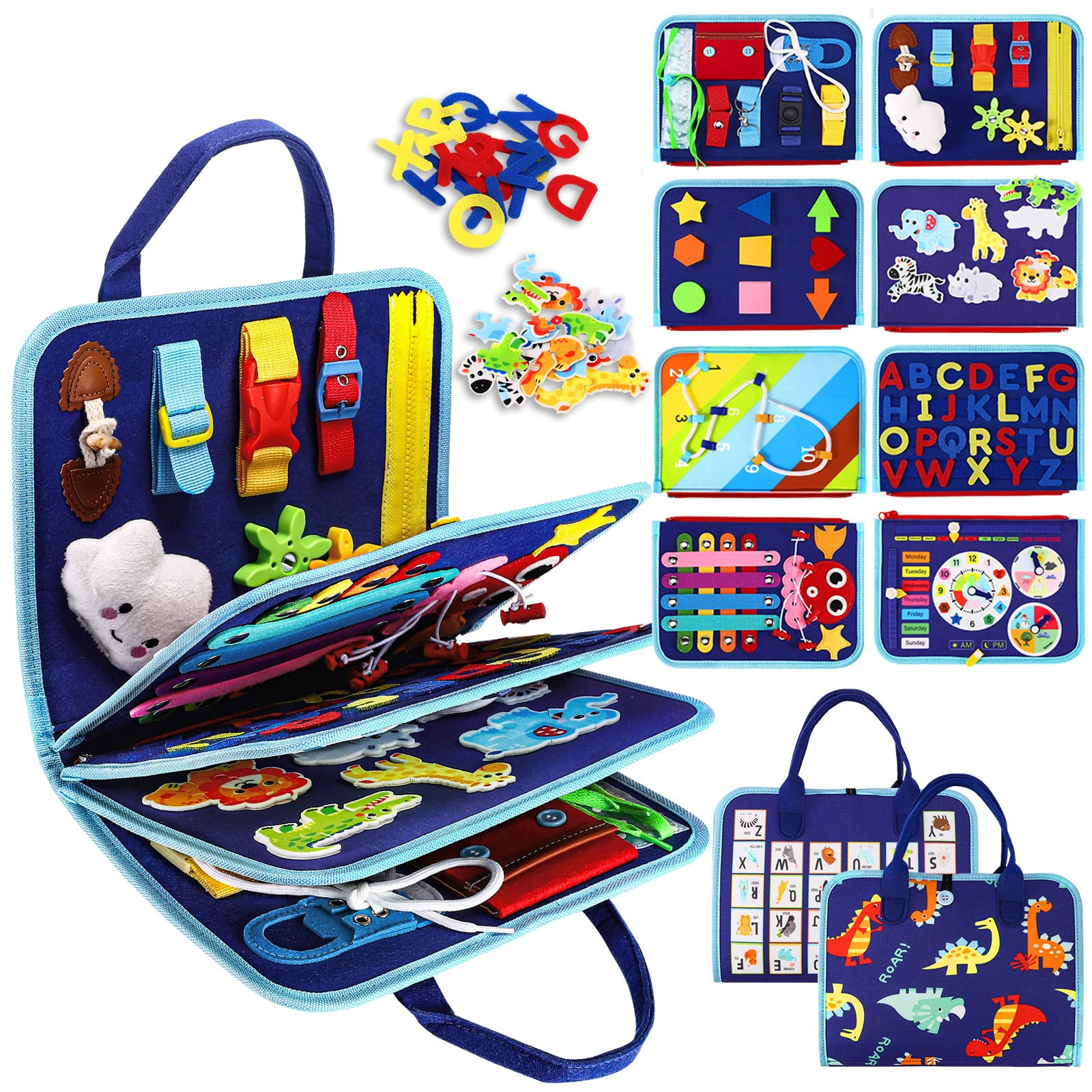 Esjay Toddler Busy Board Montessori Toys, Sensory Board Educational Activities for Learning Fine ... | Amazon (US)