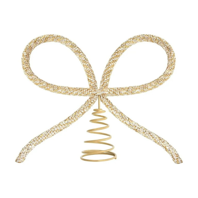 Cheapark Christmas Tree Top Metal Rhinestone Bow - Sparkling Decoration for Tree Peak, Festive Pr... | Walmart (US)