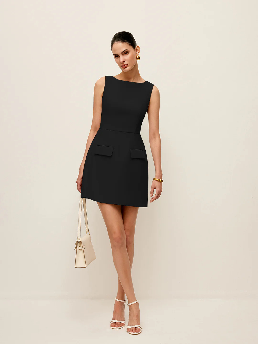 Pocket Detail Sleeveless Dress | Commense