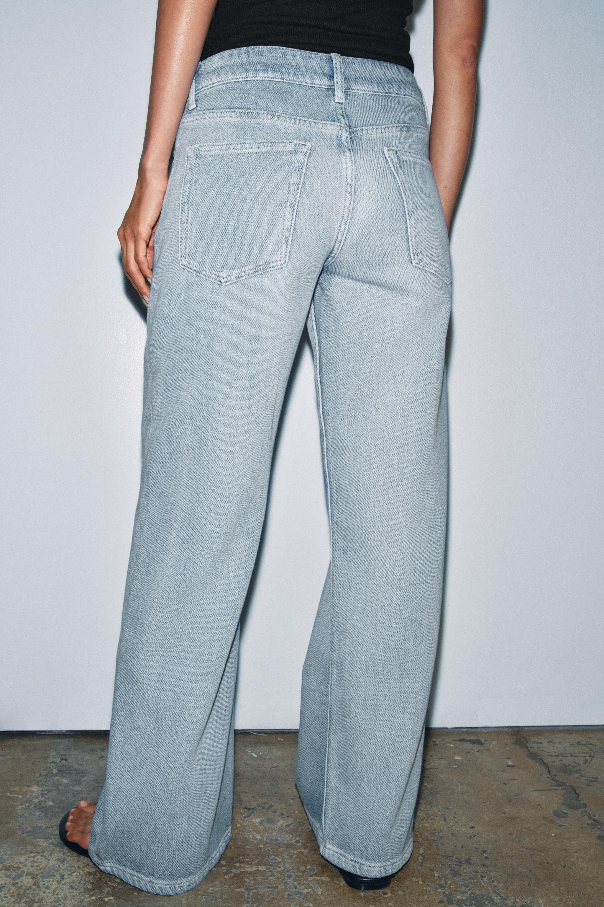 ZW COLLECTION LOW-RISE WIDE LEG JEANS | Zara US