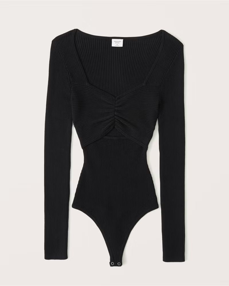 Cinched Cutout Sweater Bodysuit | Abercrombie & Fitch (US)