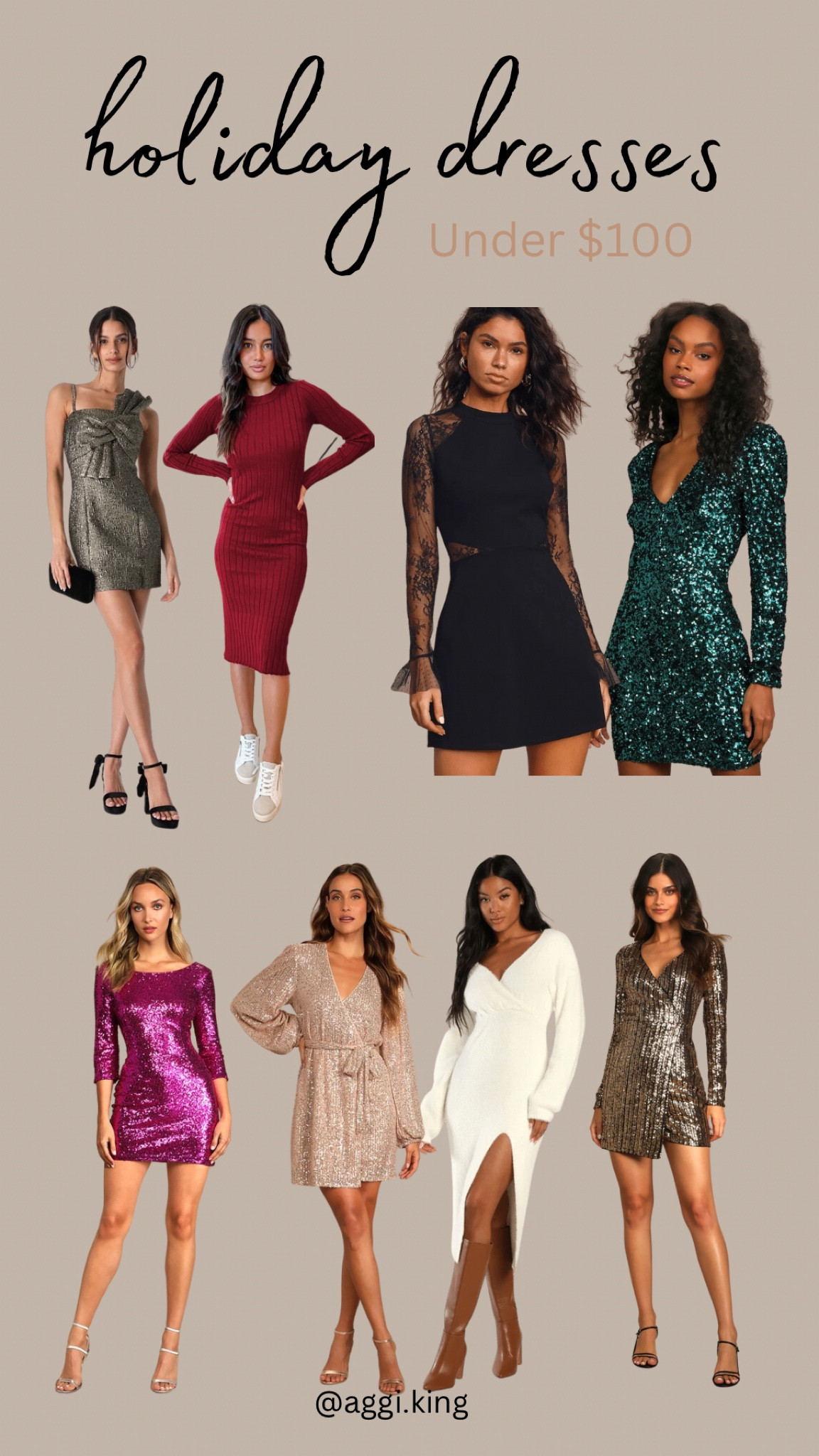 Holiday dresses under $100

#lulus #dresses #christmasoutfit #holidaydresses #festivedresses #sequindresses

#LTKunder100 #LTKGiftGuide #LTKHoliday