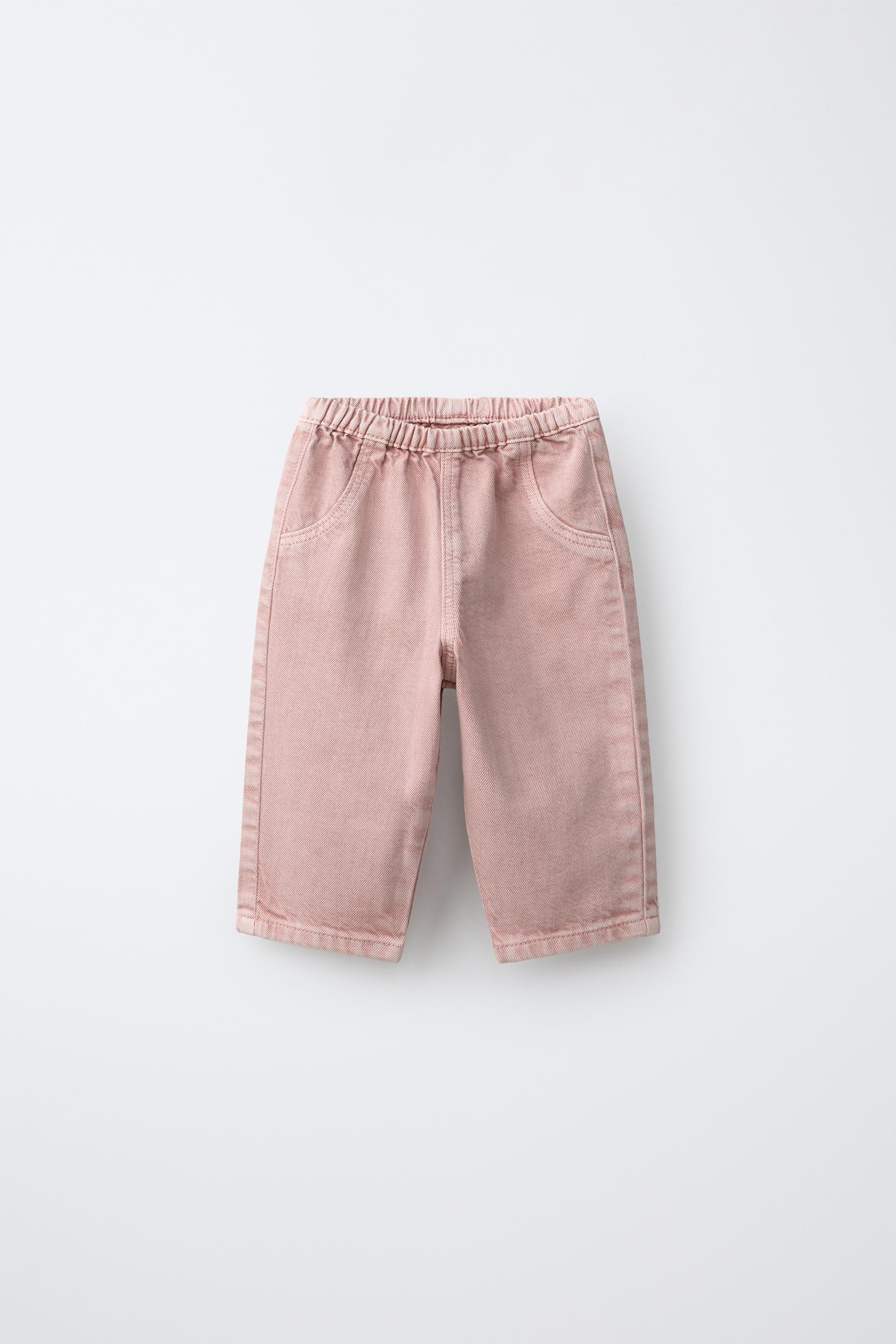 Zara - Solid Twill Pants - Faded Pink - 6-9 Months (29,1 Inches) - Kids | Zara US