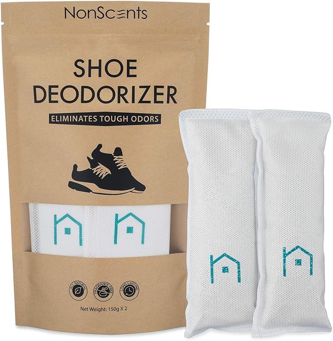 NonScents Shoe Deodorizer Bag - 1 Pack (2-Units) Odor Eliminator, Air Freshener, Smell Absorber, ... | Amazon (US)