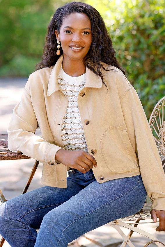 Classic Faux Suede Jacket | Cato Fashions