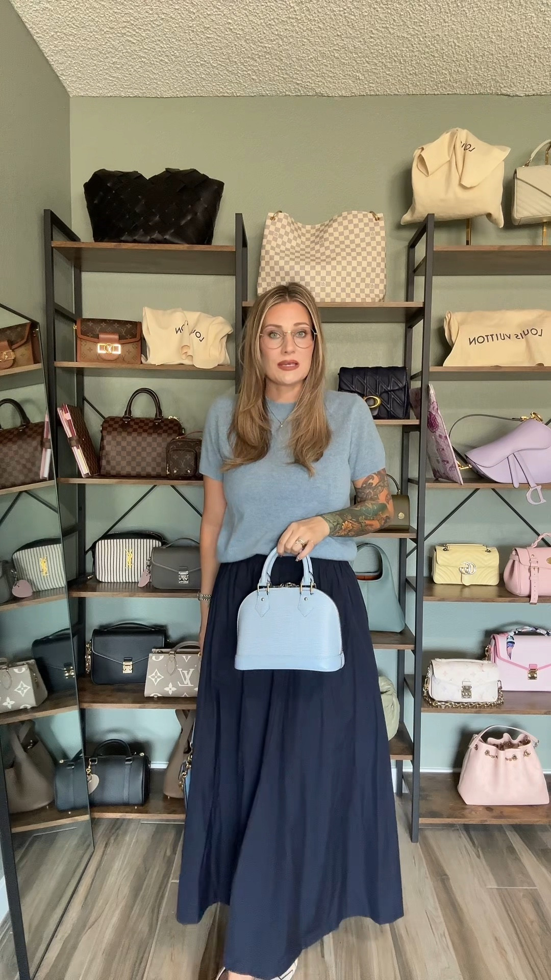 I love one pieces can be worn in multiple seasons. This cashmere blouse is perfect for spring and fall as a layering piece. The skirt can be worn all year round. 
For reference, I am 140 pounds and 5 foot six . I am wearing the skirt in a size small and the cashier top in a size medium. 

#LTKStyleTip #LTKFindsUnder100 #LTKSeasonal