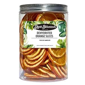 Dehydrated Dried Orange Slices | Wheels | 55 + Servings Approx | 100% Natural | For Cocktails, Wr... | Amazon (US)