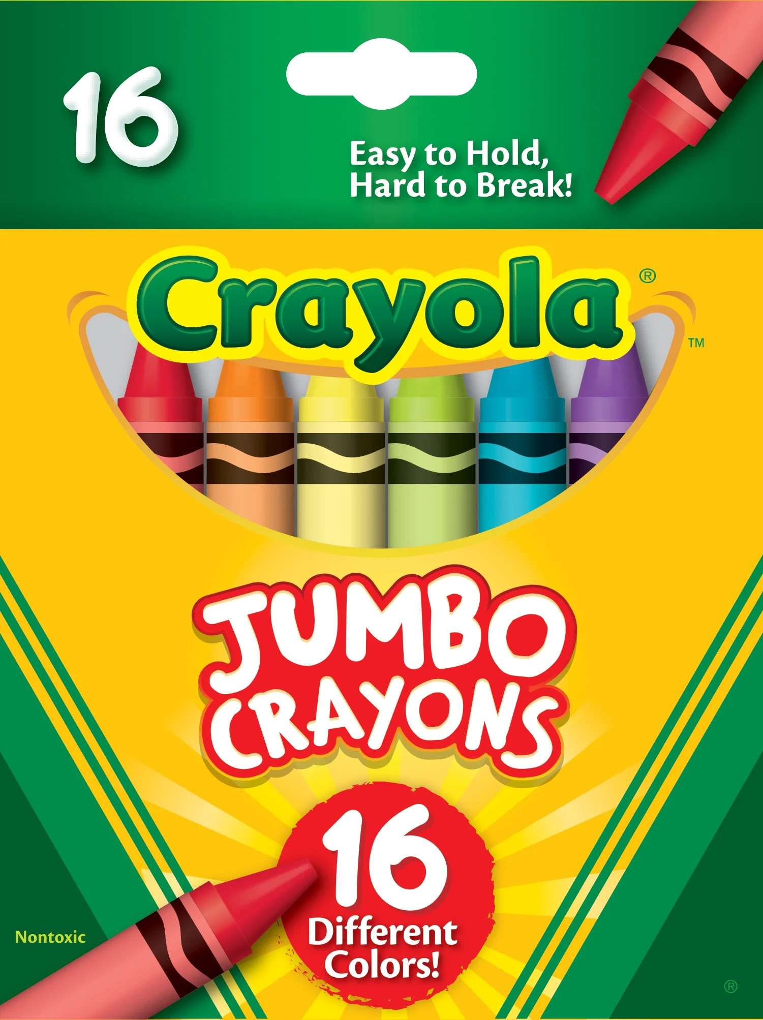 Crayola Jumbo Crayon Set, 16 Ct, Kindergarten School Supplies, Toddler Crayons, Gifts for Toddler... | Walmart (US)