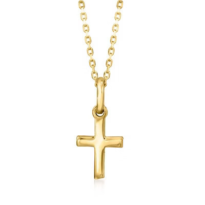 Pure Collection by Ross-Simons 14kt Yellow Gold Cross Necklace Size 20 | Target