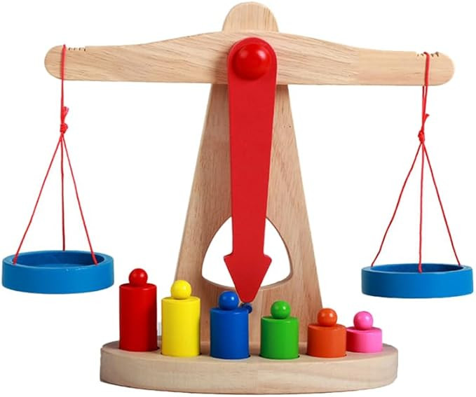 Wooden Balance Scale Toy for Kids - Early Educational Plaything, Teaching Tool for Numerical Calc... | Amazon (US)