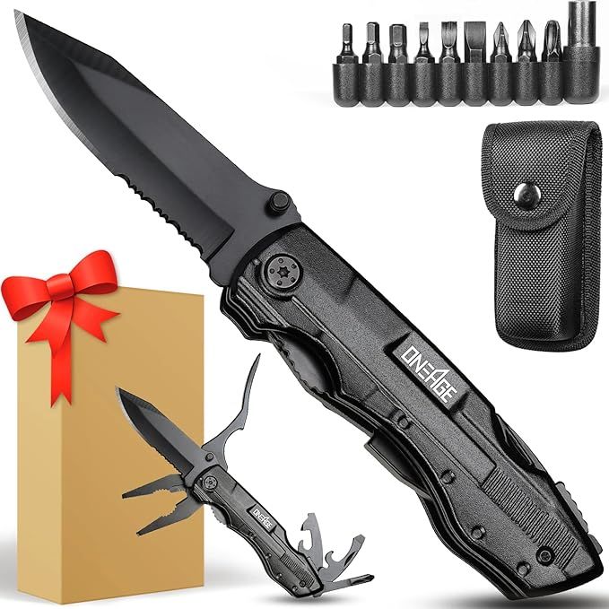 Gifts for Men Him Dad,Pocket Multitool Knife,Christmas Stocking Stuffers,Anniversary Birthday Gif... | Amazon (US)