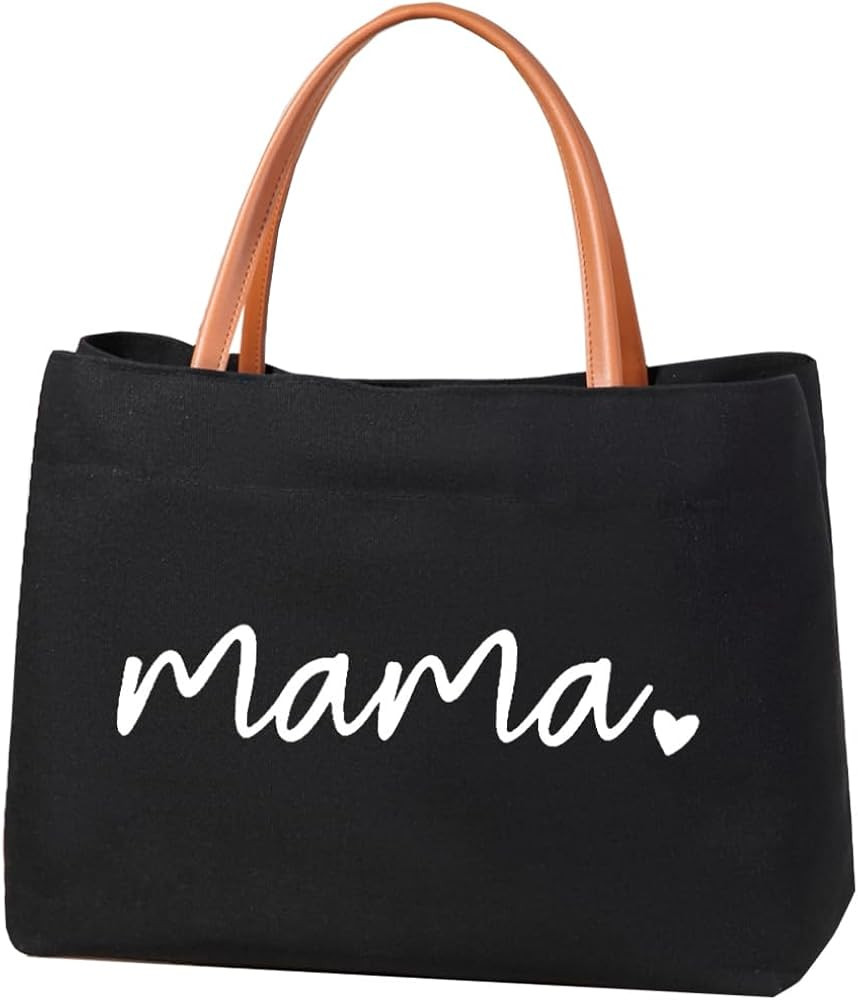 kifasyo Mom Mama Bag Mother Gifts Momlife Tote for Hospital, Shopping, Beach, Travel | Amazon (US)