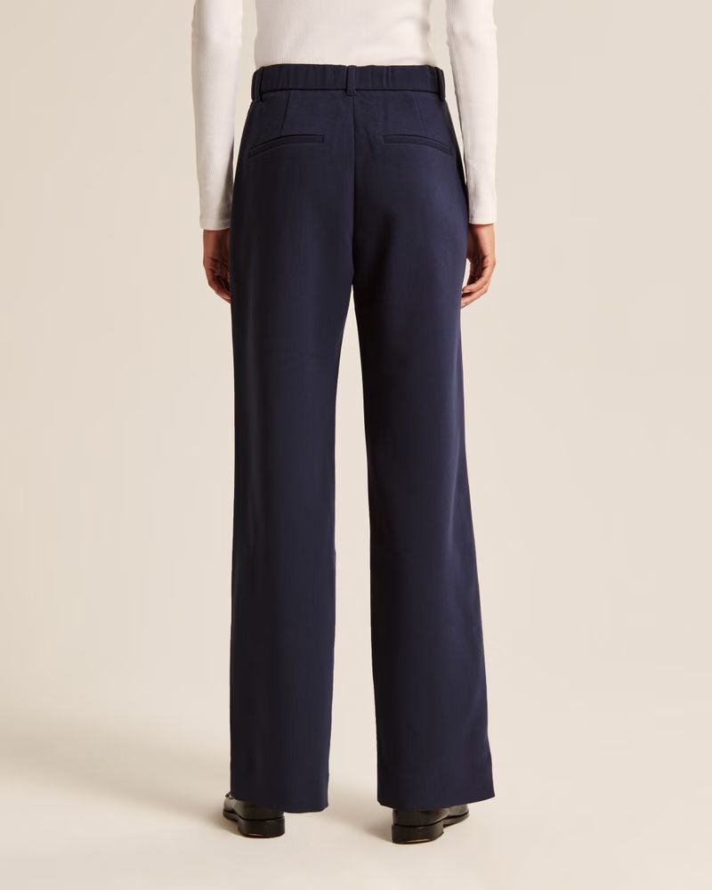 Women's Tailored Relaxed Straight Pant | Women's Bottoms | Abercrombie.com | Abercrombie & Fitch (US)