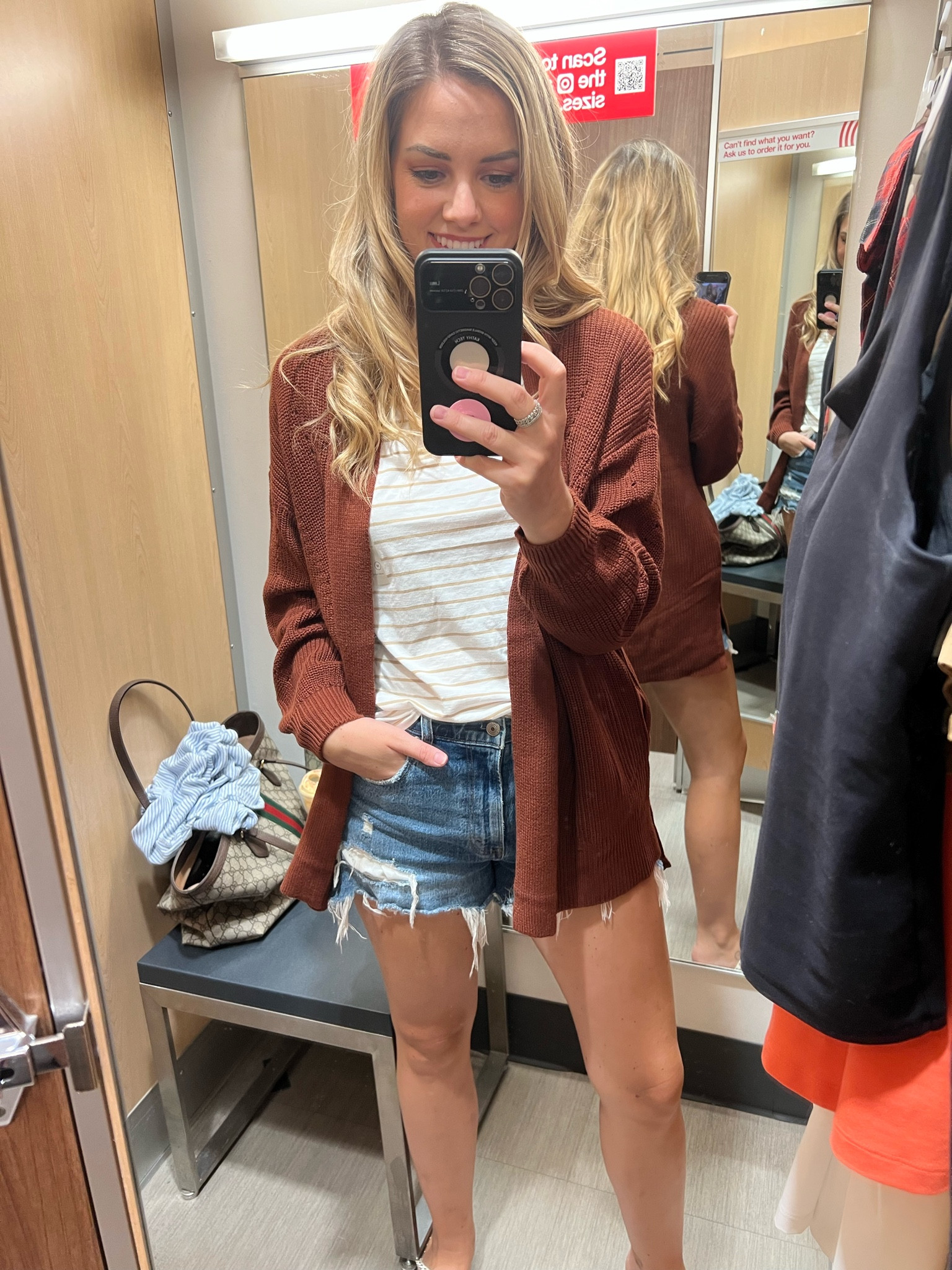 This cardigan is so soft and perfect for fall, I’m wearing a medium in the cardigan and shirt, 29 in shorts

#LTKSeasonal #LTKstyletip #LTKfindsunder50