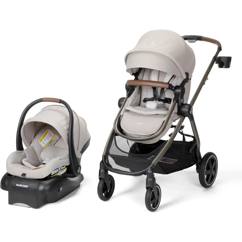 Maxi-Cosi® Zelia Luxe Stroller & Mico Luxe Infant Car Seat 5-in-1 Modular Travel System in New Hope Tan at Nordstrom | Nordstrom