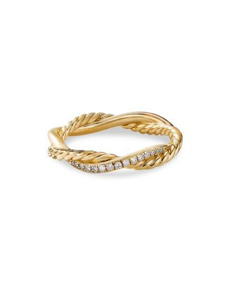 Petite Infinity Band Ring in 18K Yellow Gold with Diamonds, 4mm | Bloomingdale's (US)