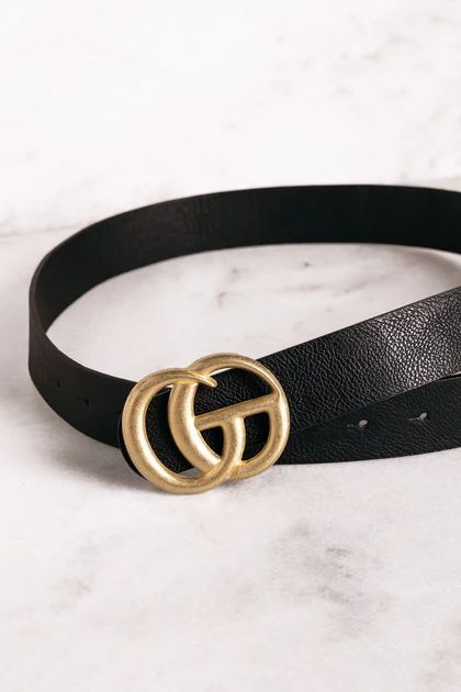 Highlight Black Matte Gold Belt | Shop Priceless