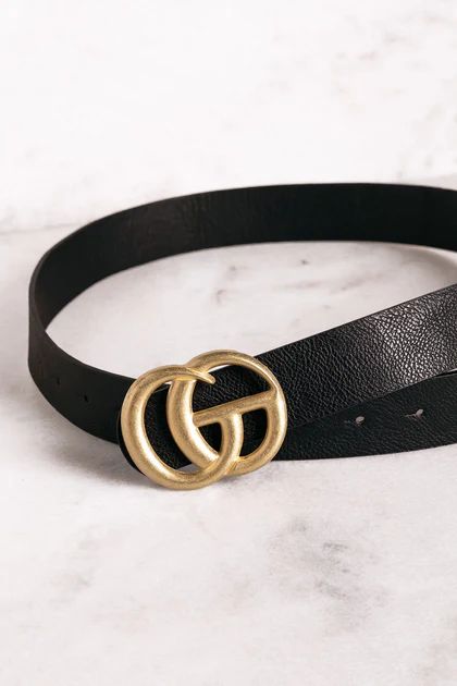Highlight Black Matte Gold Belt | Shop Priceless