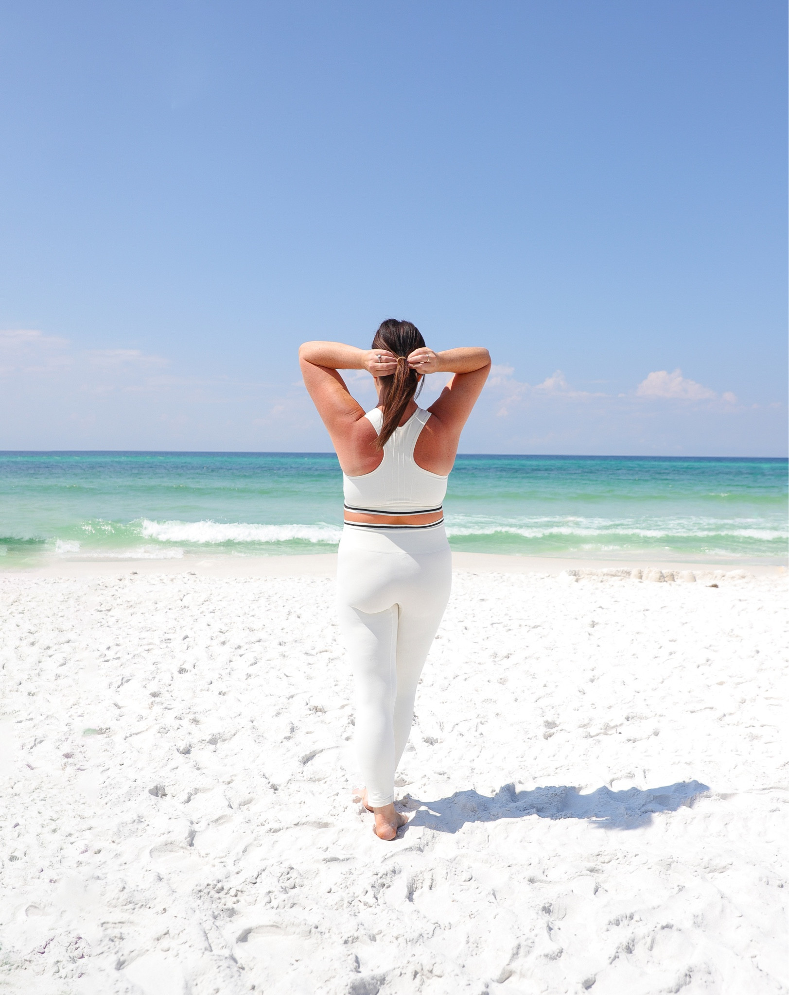 even summer mornings have felt a bit hectic over the past month (because #workingmom here), but Tuesdays are the days I have a few minutes between cheer drop and work to squeeze in a quick power walk and a few times up and down the boardwalk steps. It’s not a lot but I’m trying to make the most of it. 😅 

These days it’s 85 by 8am and the humidity is 100% so a light, breathable set like this one from @cherieamourlingerie is just what I need. #ad It reflects the sun and is flexible for walking, yoga and everyday movement. 

Here’s what I find impressive: These are made with 90% recycled materials and stretch-infused fabric finished with a unique peppermint plant oil encapsulation that is antibacterial with anti-odor benefits, so you can start fresh and stay fresh. 

Cherie Amour has this brand and tons of other athleisure, swim and gems online. Check out the brand and explore more on my @shop.ltk 

#LTKActive #LTKMidsize #LTKOver40