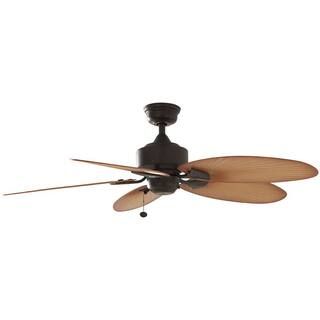 Hampton Bay Lillycrest 52 in. Indoor/Outdoor Aged Bronze Ceiling Fan with Downrod and Reversible ... | The Home Depot